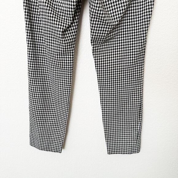 [Banana Republic] Black Houndstooth Plaid Stretch Sloan Slim Ankle Pants Size 2 - Picture 6 of 11